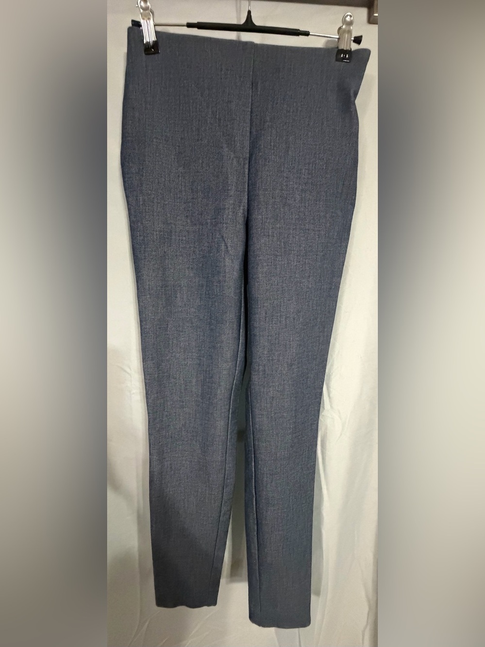 LOFT Slim Straight Trousers in Heather Navy